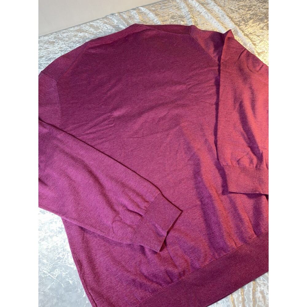 Brooks Brothers Supima Cotton V Neck Sweater XXL NWT Purple Plum Luxury Preppy - Picture 5 of 8